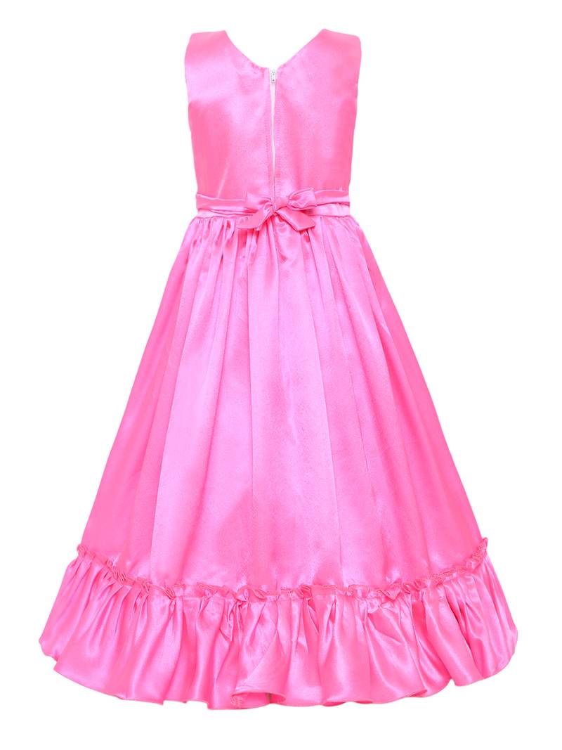 Pink Satin Party Gown