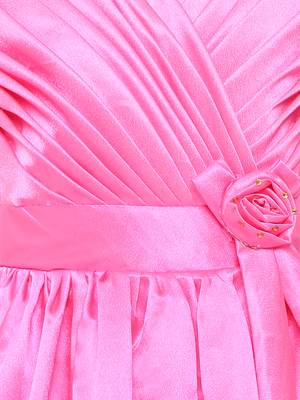 Pink Satin Party Gown 3