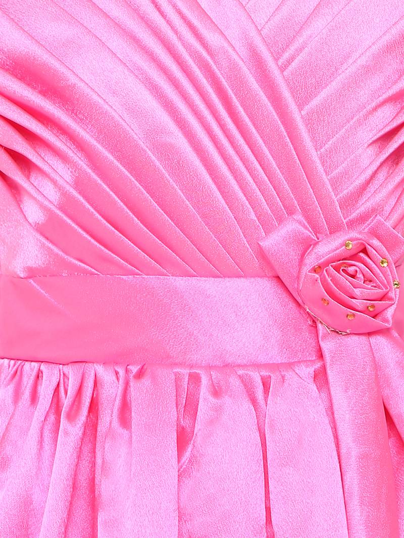 Pink Satin Party Gown