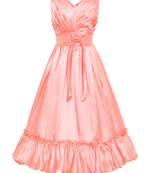 Orange Satin Party Gown