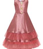 Beige Silk Blend Party Gown