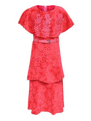 Pink Silk Blend Party Gown 1
