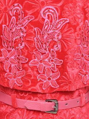 Pink Silk Blend Party Gown 3