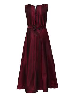 Purple Silk Blend Party Gown 2