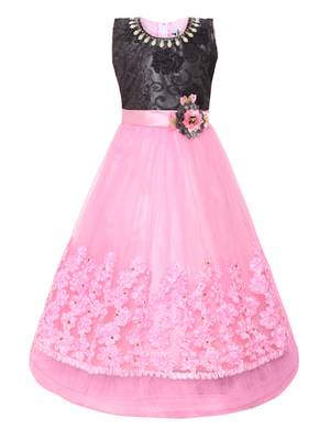 Pink Nylon Party Gown 1