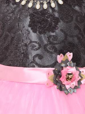 Pink Nylon Party Gown 3