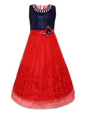 Red Nylon Party Gown 1