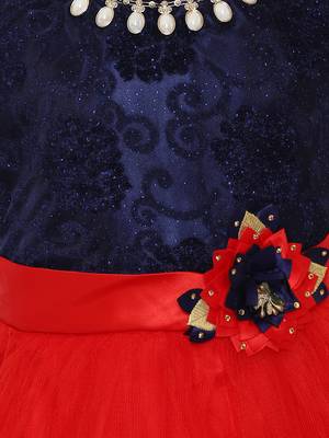 Red Nylon Party Gown 3