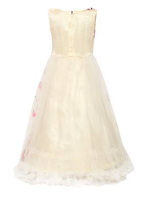 Orange Embroidered Nylon Gown 2