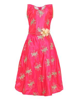 Pink Nylon Party Gown 1