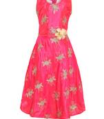 Pink Nylon Party Gown