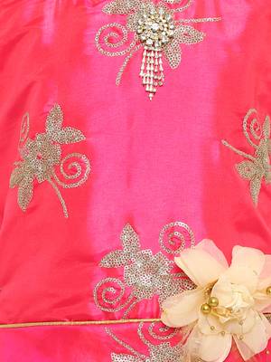 Pink Nylon Party Gown 3