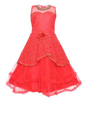 Red Nylon Party Gown 1