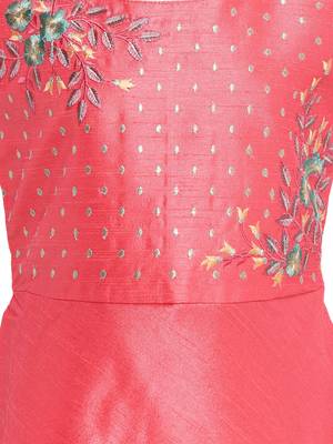 Red Silk Blend Gown 5