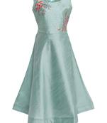 Green Silk Blend  Gown