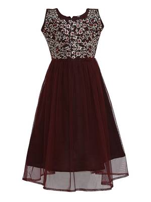 Brown Silk Blend Gown 1