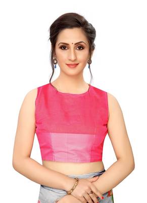 Multicolor printed cotton saree with blouse 2