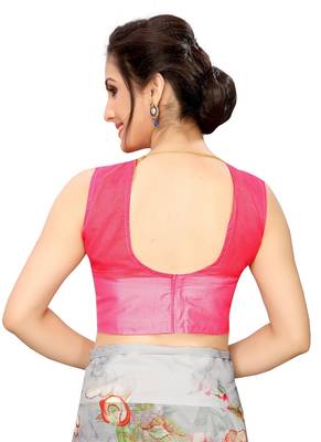 Multicolor printed cotton saree with blouse 3