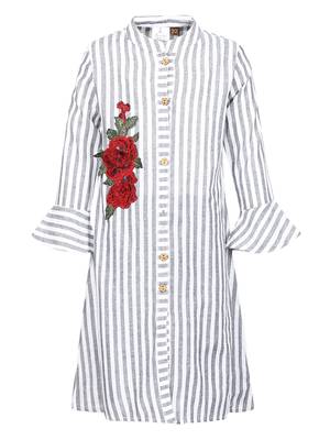 Bell Sleeved Floral Patch Kurti 1