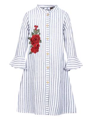 Bell Sleeved Floral Patch Kurti 1
