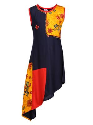 Button Detailed Asymmetric Kurti 1