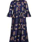 Blue Cotton Regular Kurti