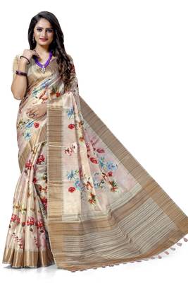 Pink woven silk saree with blouse 1