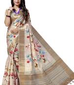 Pink woven silk saree with blouse