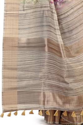 Pink woven silk saree with blouse 3