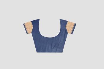 Multicolor Woven Kanchipuram Silk Saree With Blouse 4