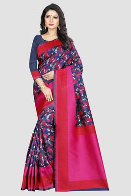 Blue Woven Kanchipuram Silk Saree With Blouse 1