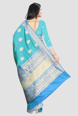 Multicolor Woven Kanchipuram Silk Saree With Blouse 3