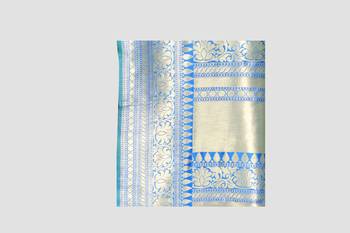 Multicolor Woven Kanchipuram Silk Saree With Blouse 5