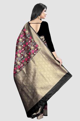 Multicolor Woven Kanchipuram Silk Saree With Blouse 3