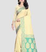 Multicolor Woven Kanchipuram Silk Saree With Blouse