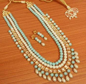 Turquoise Pearl Necklace-Sets 1