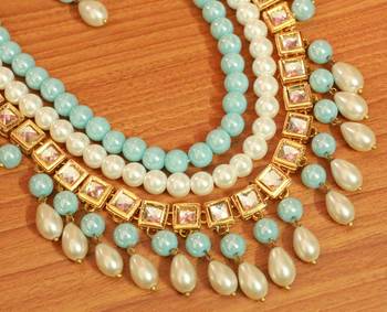 Turquoise Pearl Necklace-Sets 2
