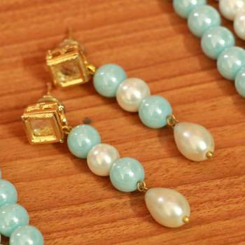 Turquoise Pearl Necklace-Sets 3