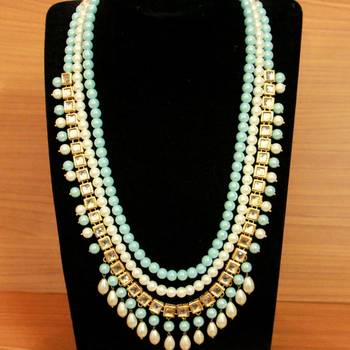Turquoise Pearl Necklace-Sets 4
