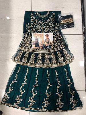 Green embroidered santoon salwar 2