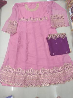 Purple embroidered santoon salwar 2