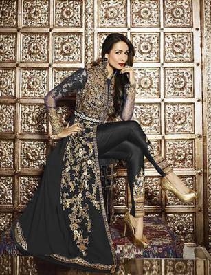 Black embroidered santoon salwar 1