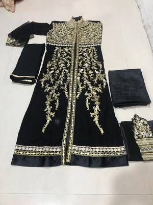 Black embroidered santoon salwar 2