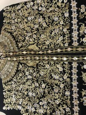 Black embroidered santoon salwar 3