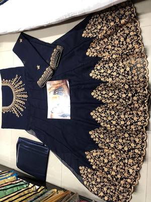 Blue embroidered santoon salwar 2