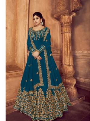 Magenta embroidered santoon salwar 1