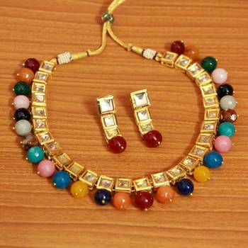 Multicolor Pearl Necklace-Sets 1