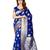 Royal Blue Woven Jacquard Saree With Blouse