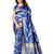 Royal blue woven jacquard saree with blouse