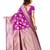 Rani Pink Woven Jacquard Saree With Blouse